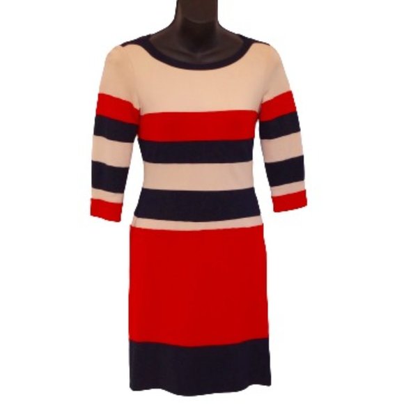 DKNY Heavy Weight Double Knit Striped Dress- Sz. XS - Picture 2 of 4